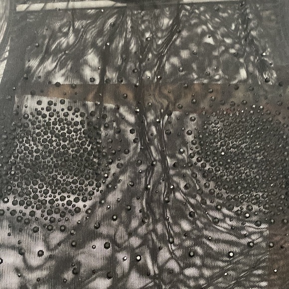 Good American Black Mesh Sequin Bodysuit Size Small - Picture 8 of 9